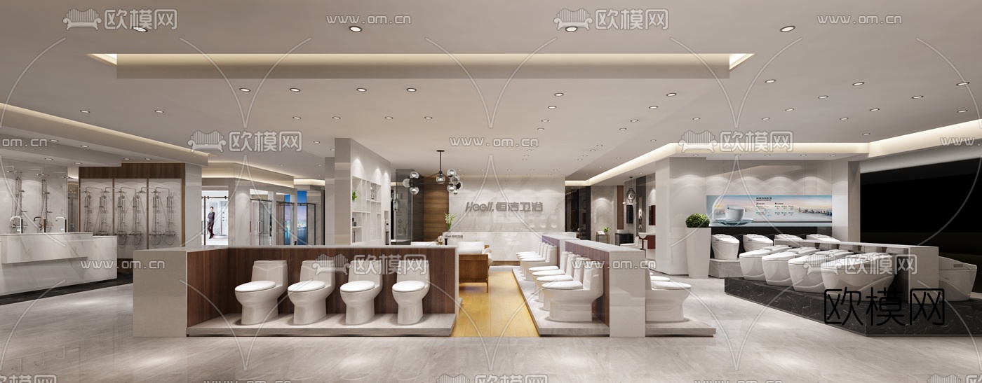 现代卫浴专卖店3D模型