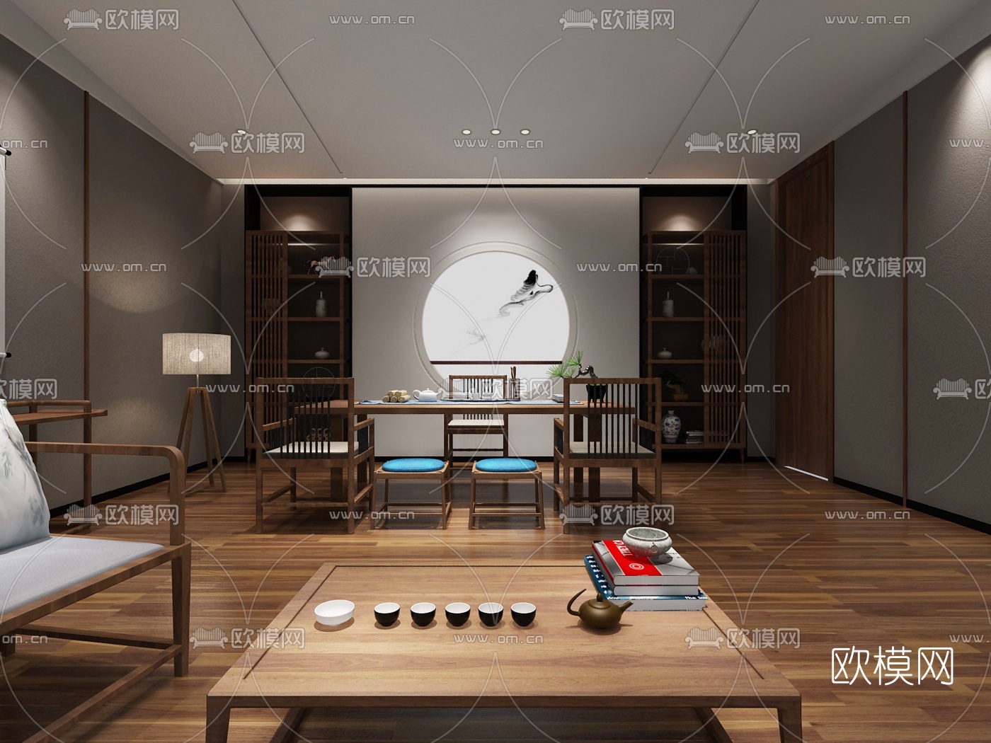 新中式茶室3D模型
