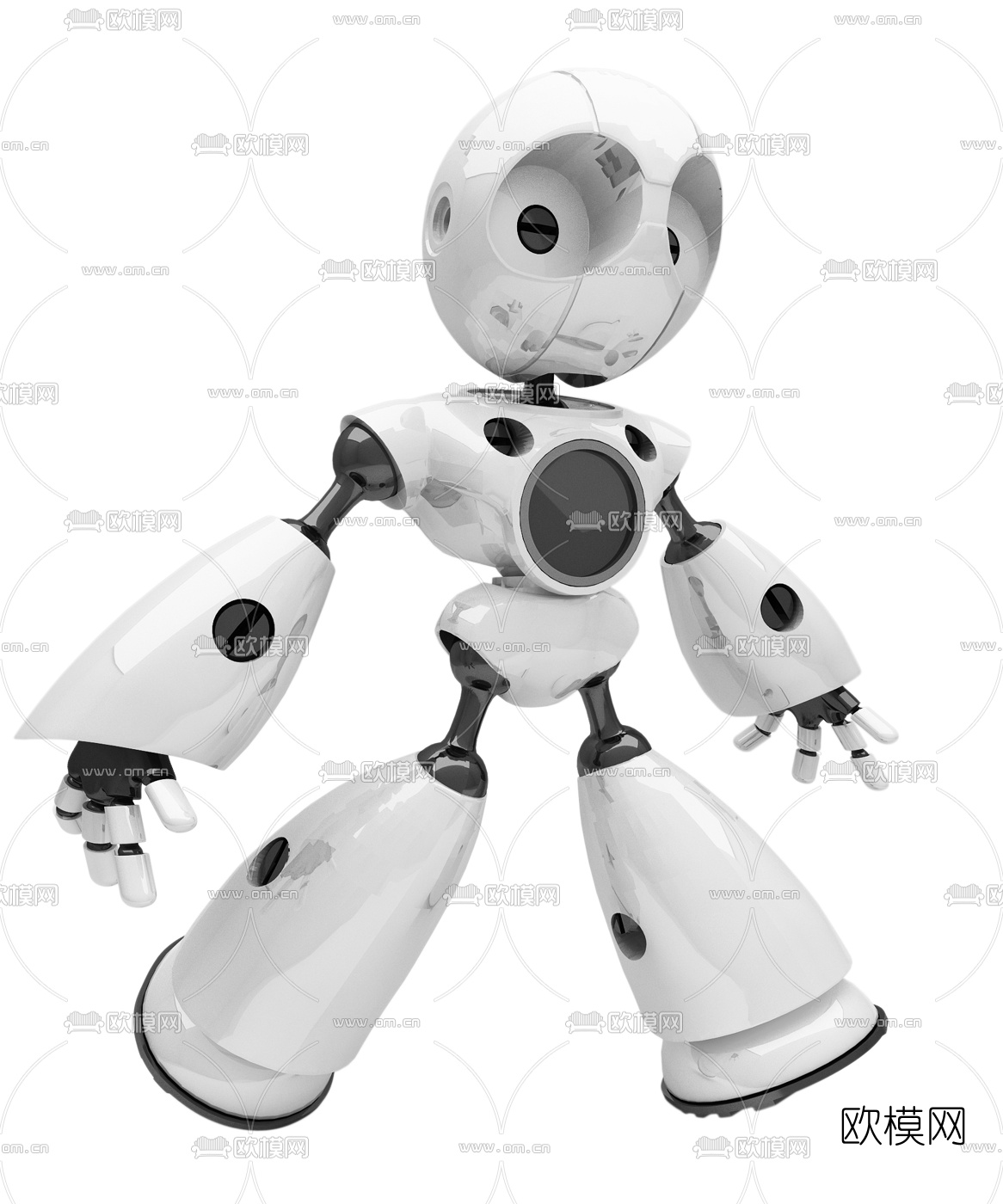 现代智能机器人3d模型