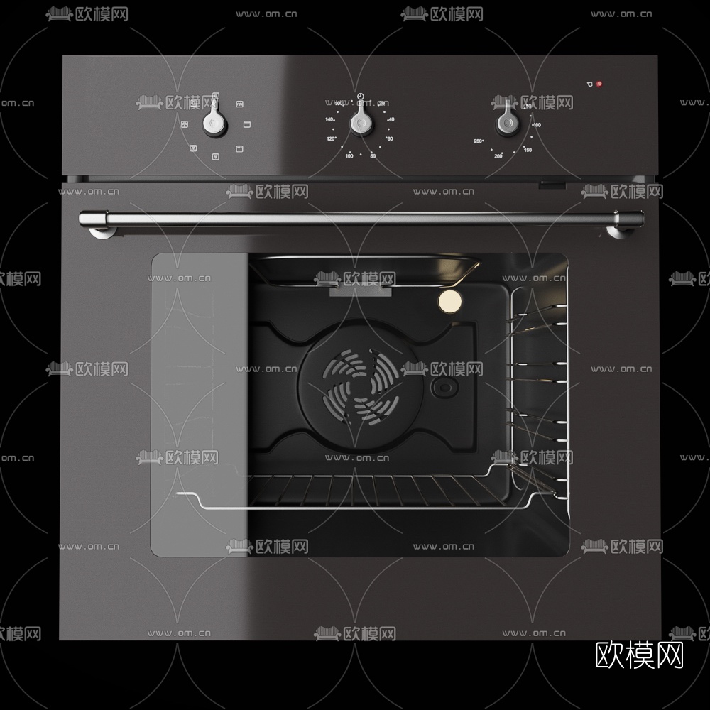 现代嵌入式烤箱3d模型