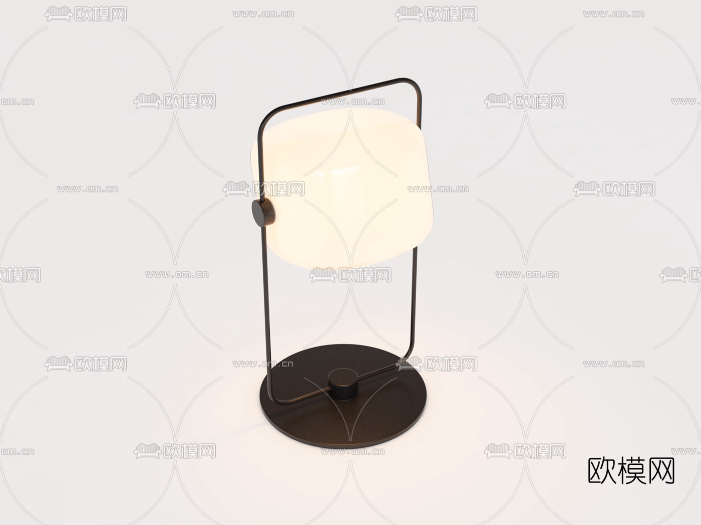 现代简约台灯组合3d模型下载（渲染图1）