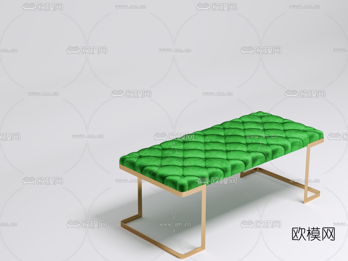 新古典绒布沙发组合3d模型