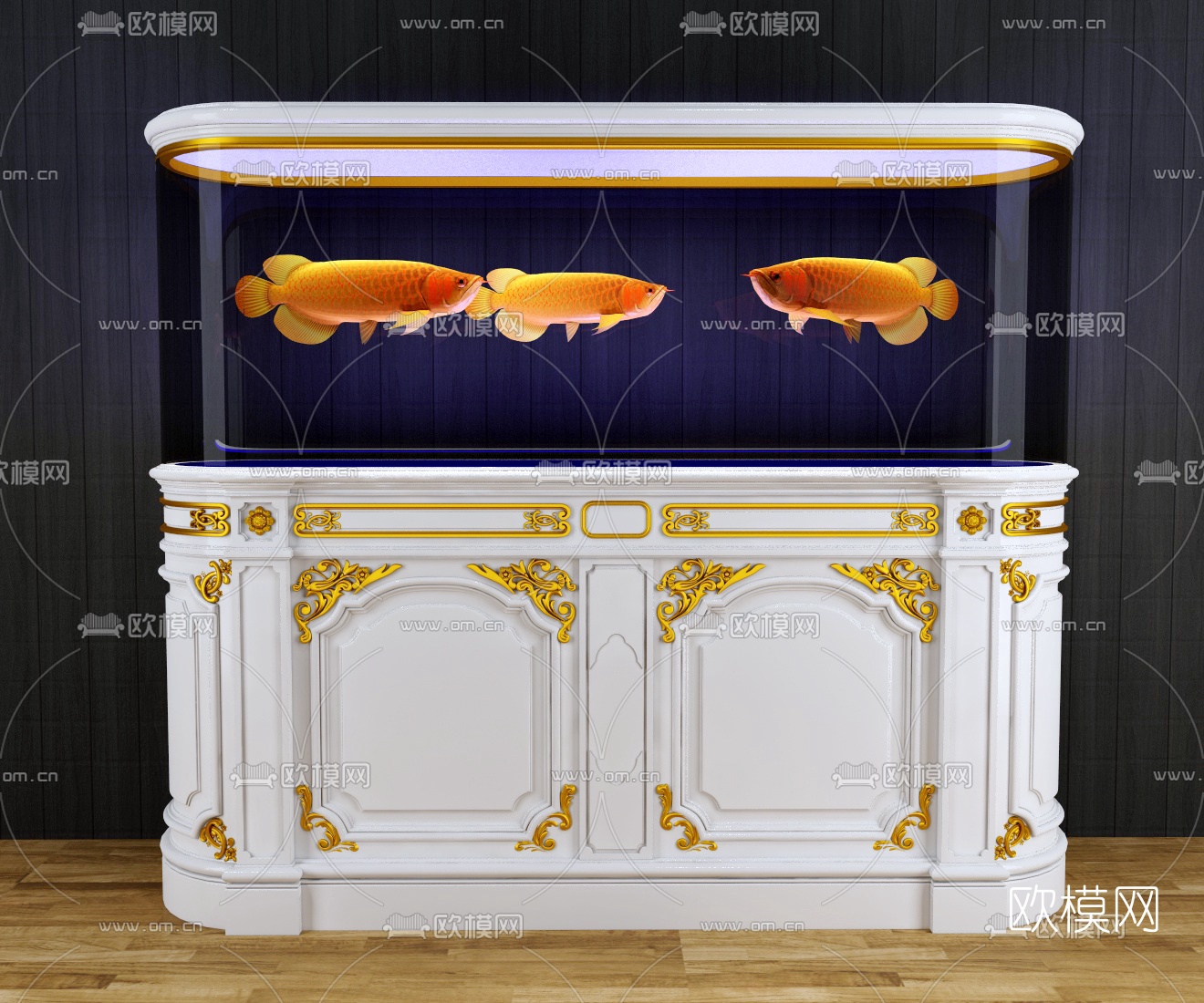 欧式雕花鱼缸3D模型