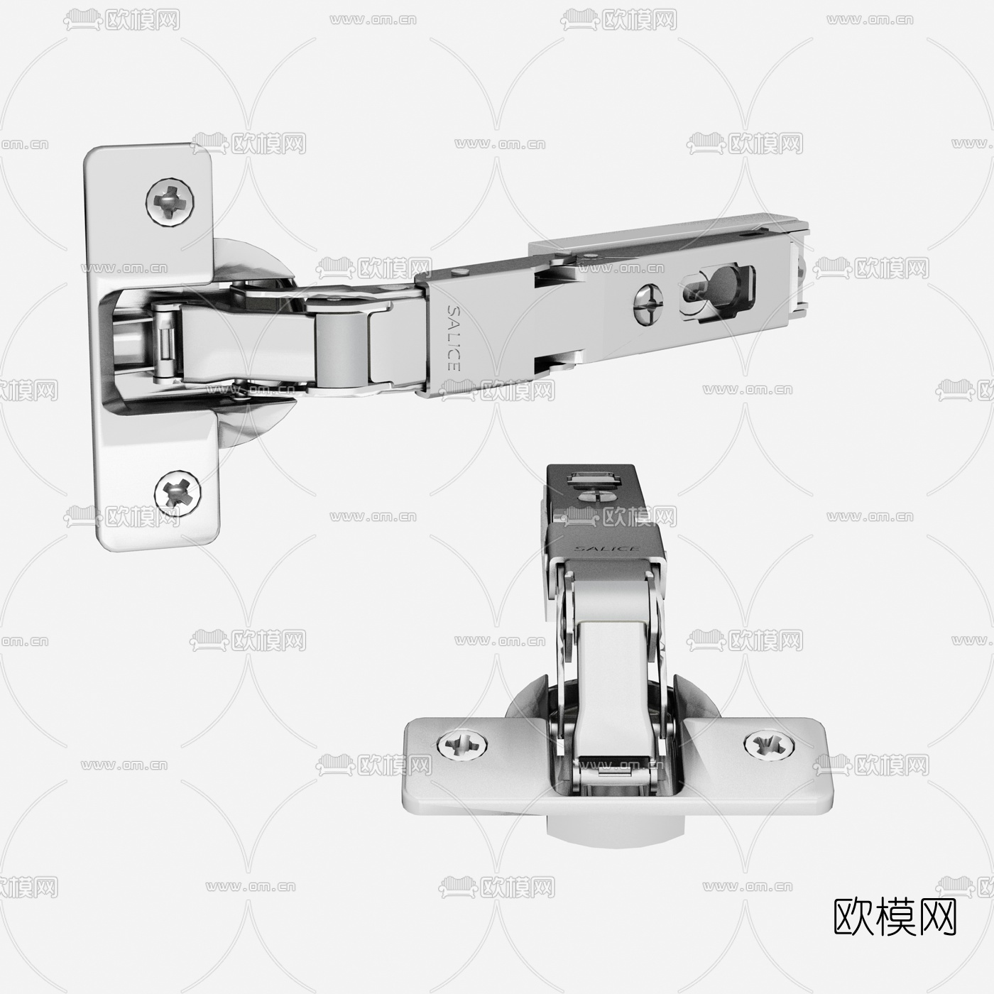 现代铰链五金件3d模型