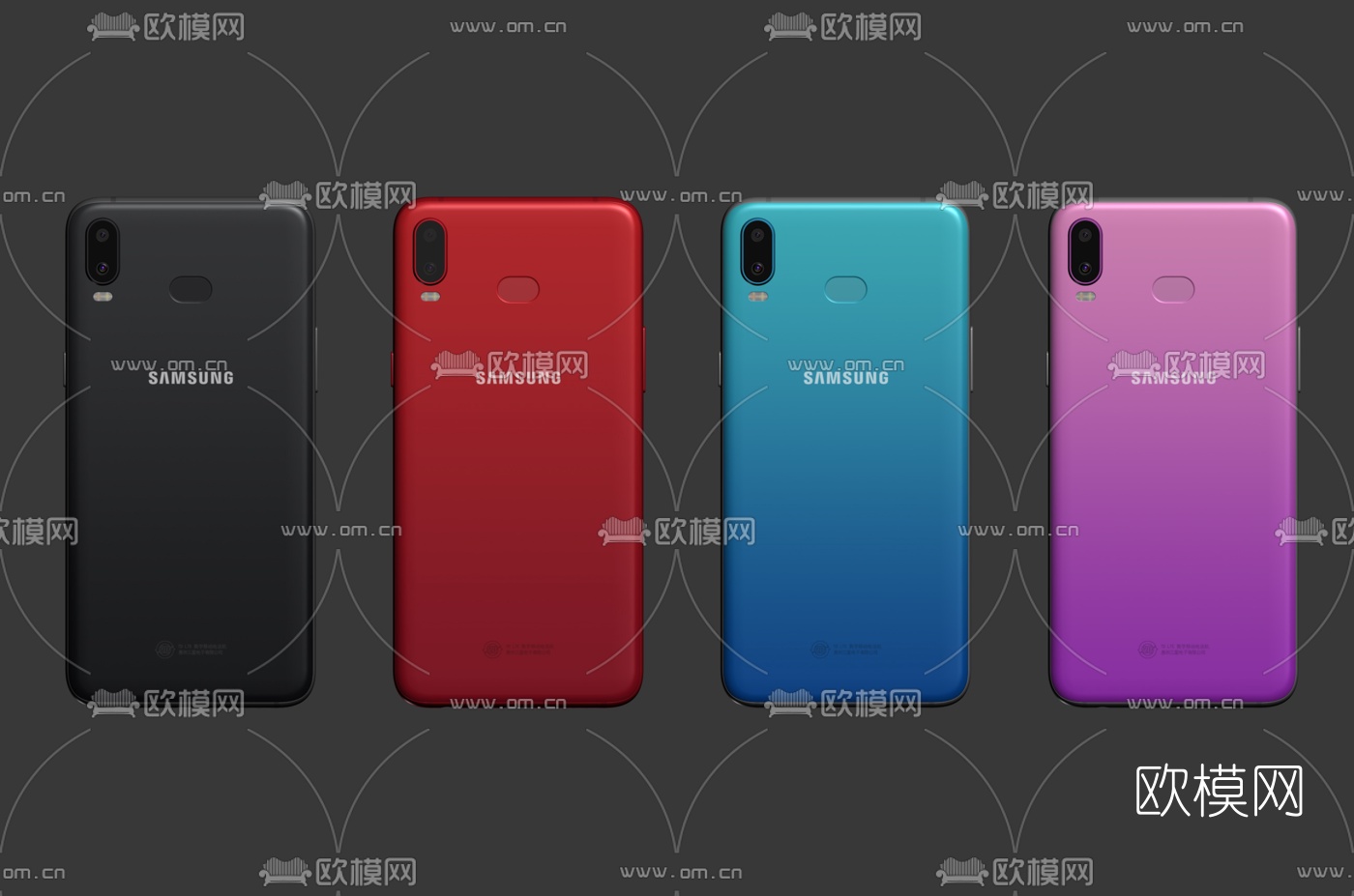现代三星手机3d模型