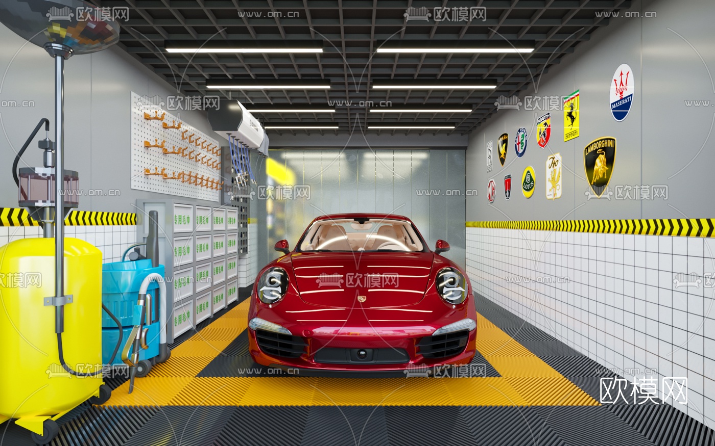 现代汽车维修美容保养中心3d模型