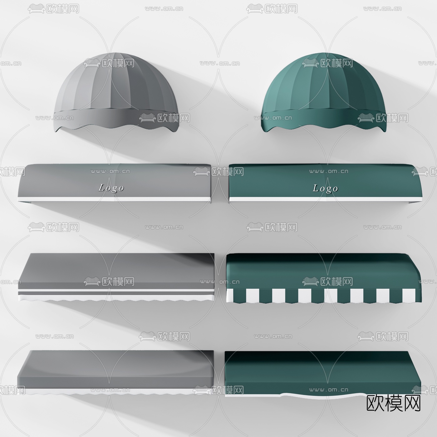 现代雨棚遮阳棚3d模型下载