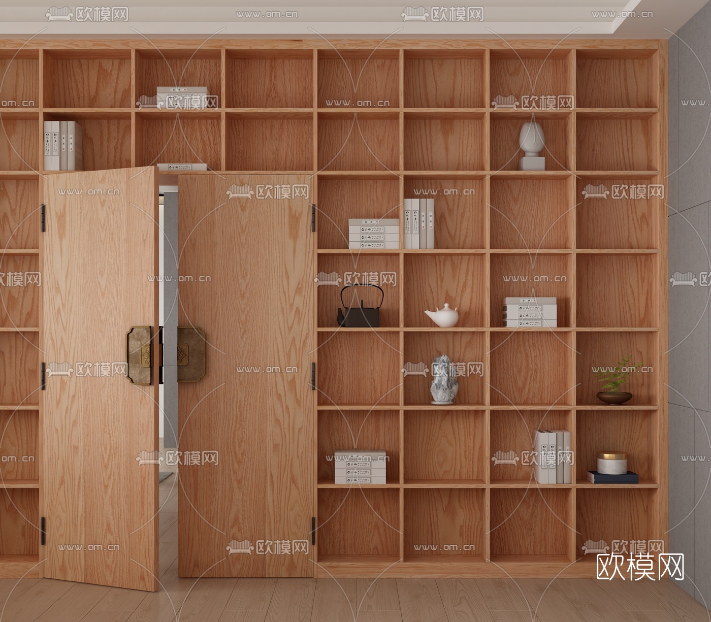 新中式茶室3d模型下载（渲染图5）