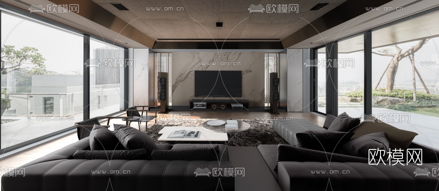 唐忠汉 现代客厅3d模型
