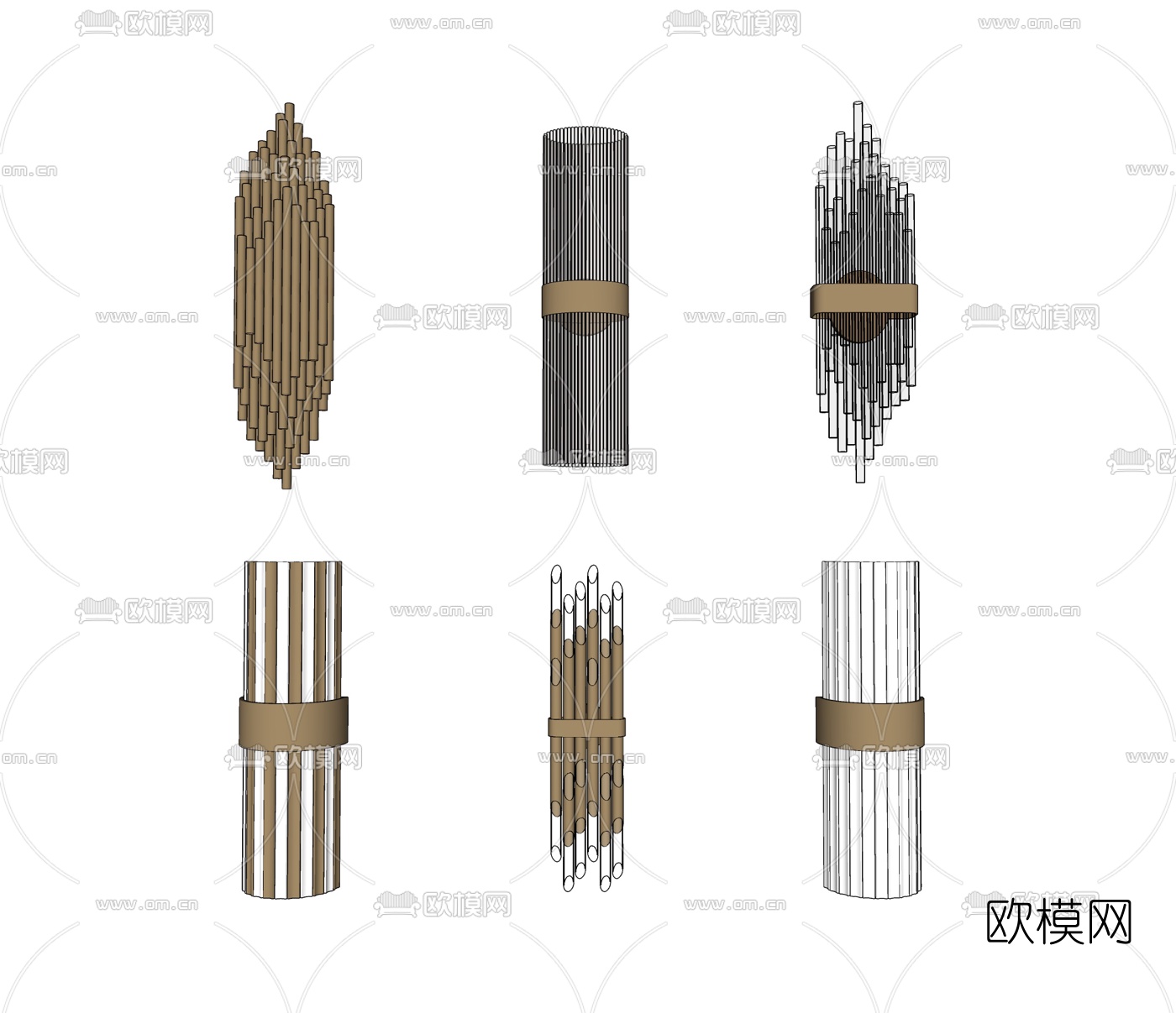 现代轻奢壁灯su模型下载