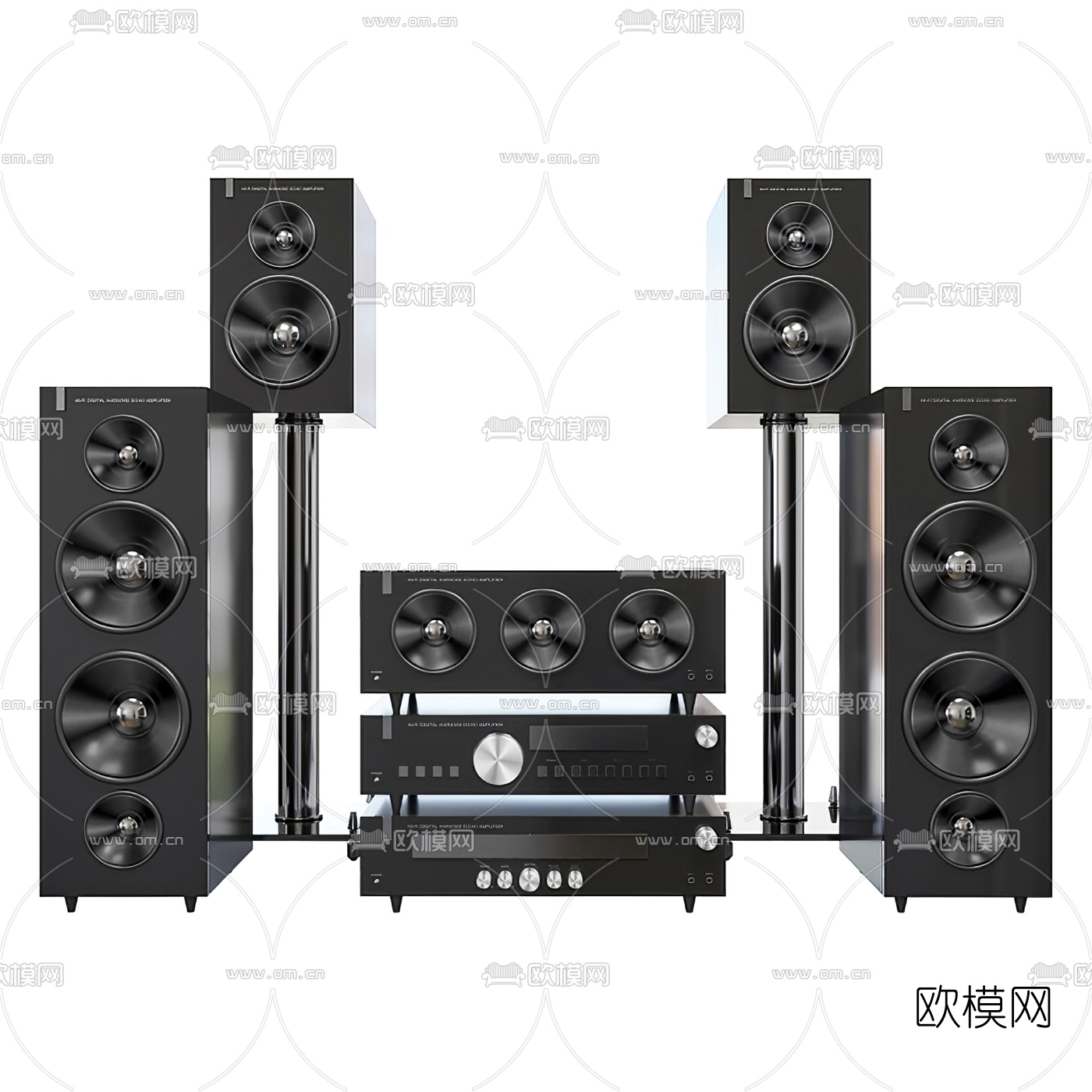 现代音响设备3d模型下载