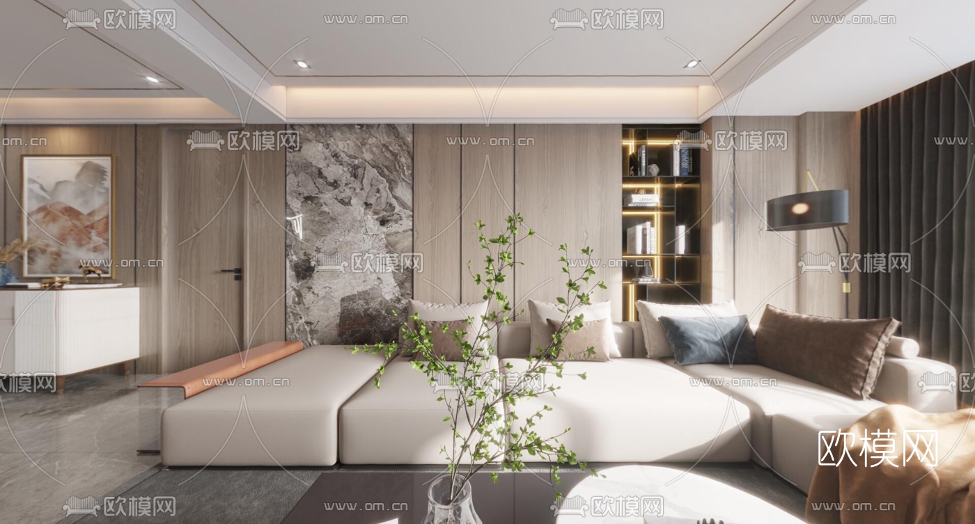 现代客餐厅cr全景3d模型