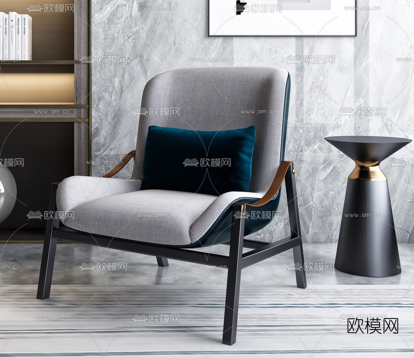 现代轻奢休闲椅3d模型