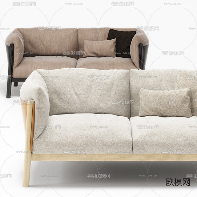现代双人沙发3D模型