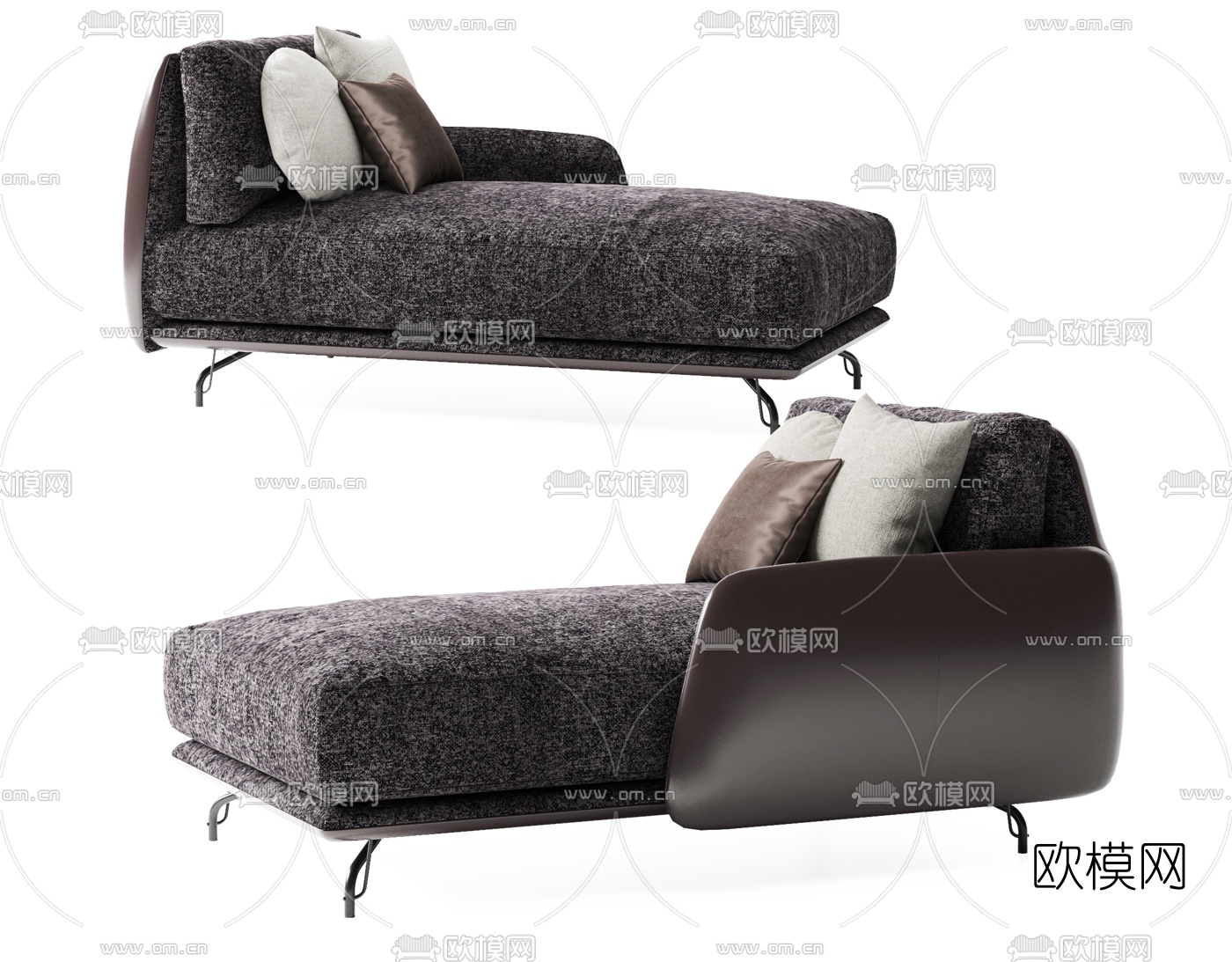 Ditre Italia 布艺贵妃椅3d模型下载