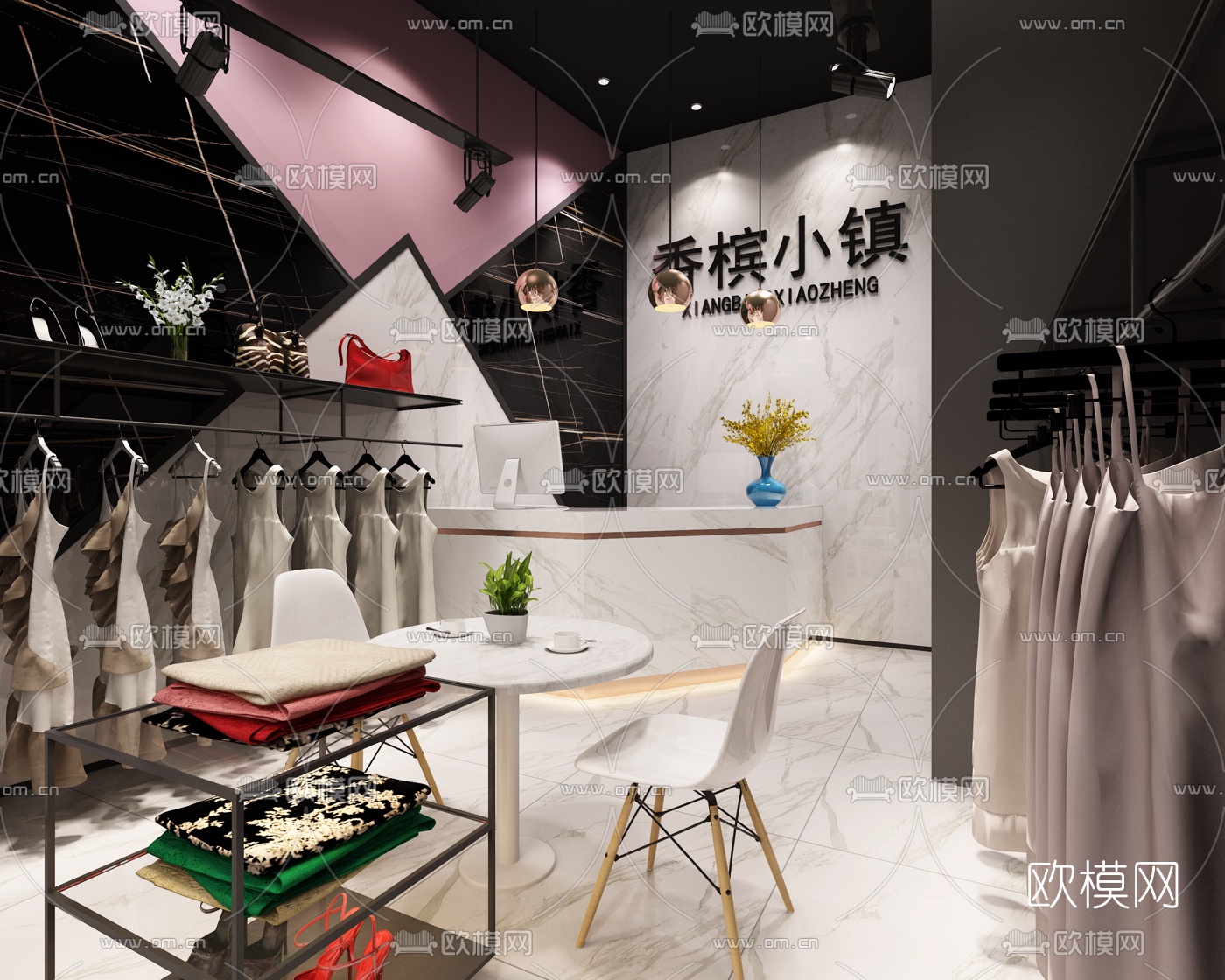 现代服装店3d模型