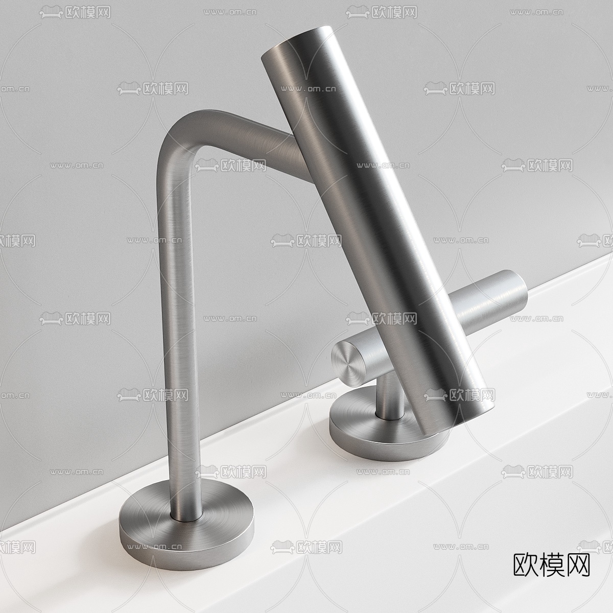 北欧洗手台浴室柜3d模型下载（渲染图4）