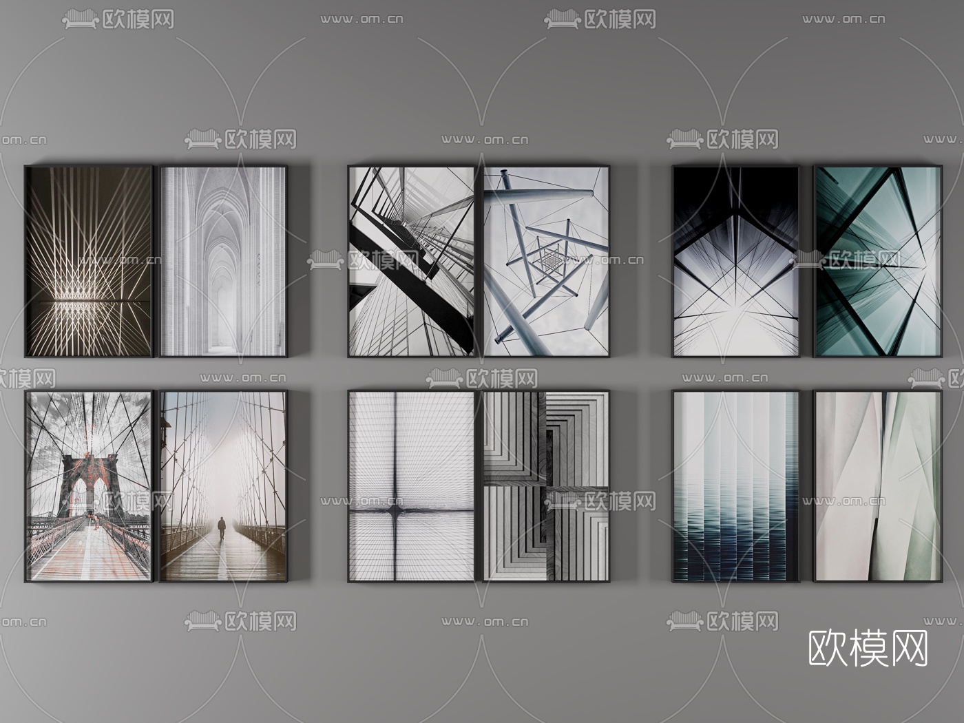 后现代装饰画3d模型下载