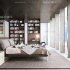 意大利ALF DAFRÈ品牌  现代卧室双人床3D模型