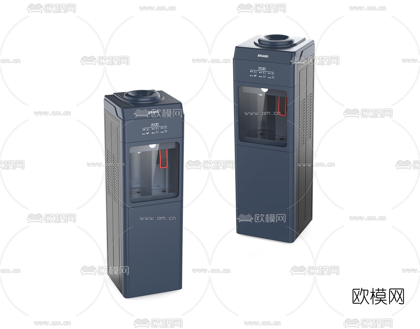 现代饮水机3d模型下载