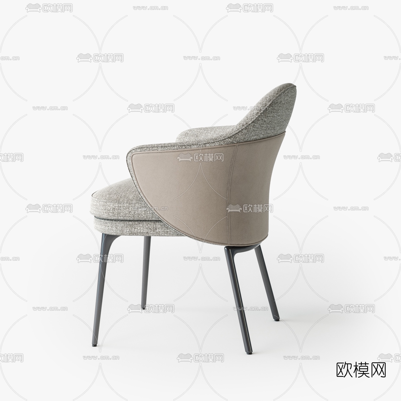 Minotti米洛提现代布艺单椅3d模型下载（渲染图2）