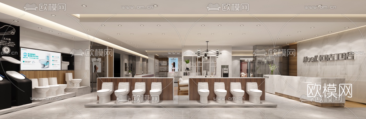 现代卫浴专卖店3D模型
