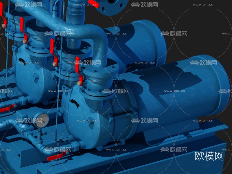 现代水管工业设备3d模型下载（渲染图6）