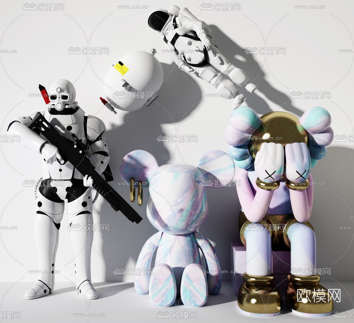 现代公仔玩具3d模型下载