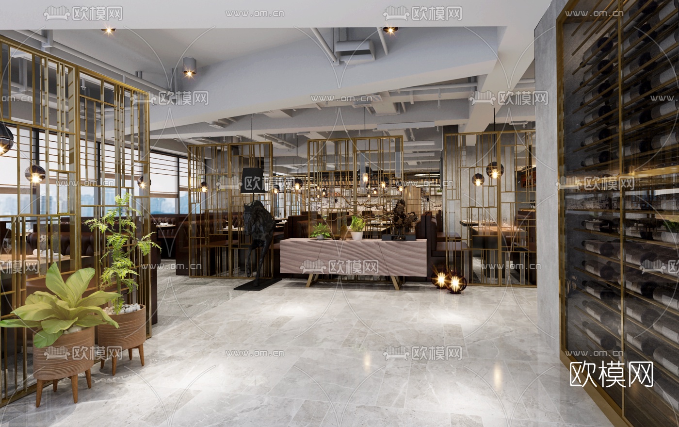 港式茶餐厅3D模型