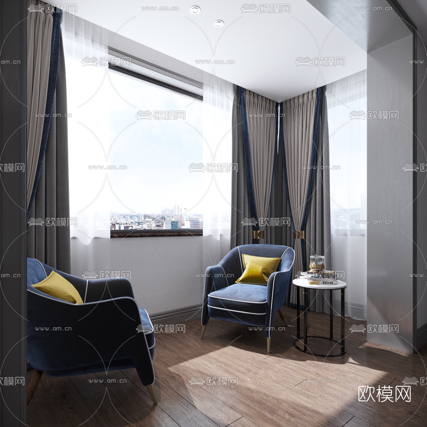 现代休息区3d模型