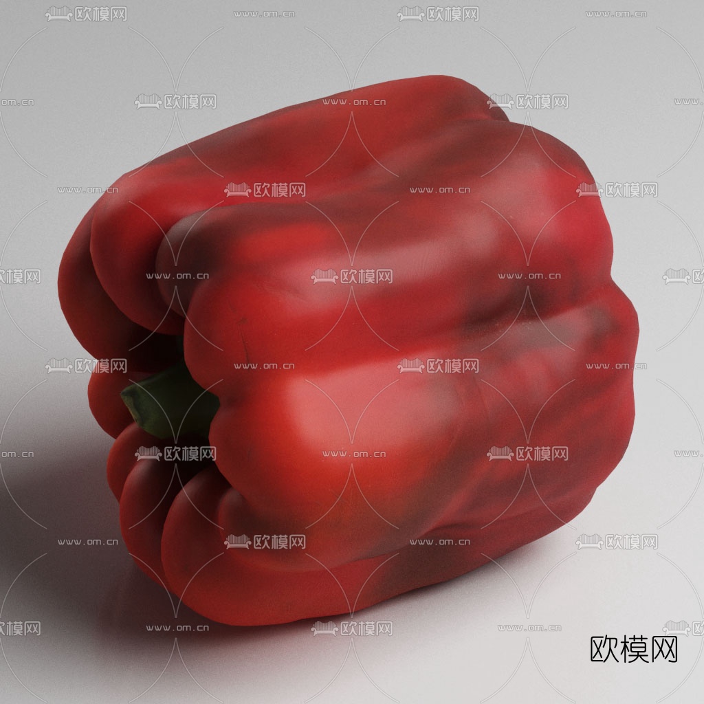 现代蔬菜辣椒3d模型下载（渲染图5）