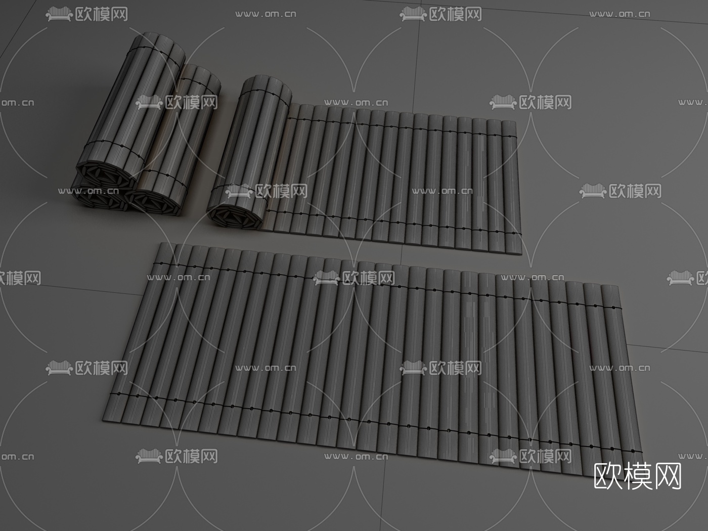 中式竹简诗词3d模型
