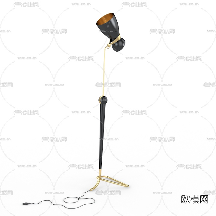 现代金属落地灯3D模型