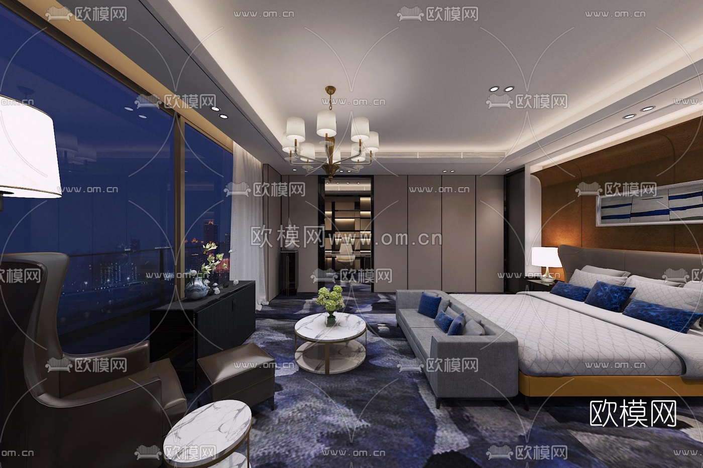 梁志天现代卧室3D模型