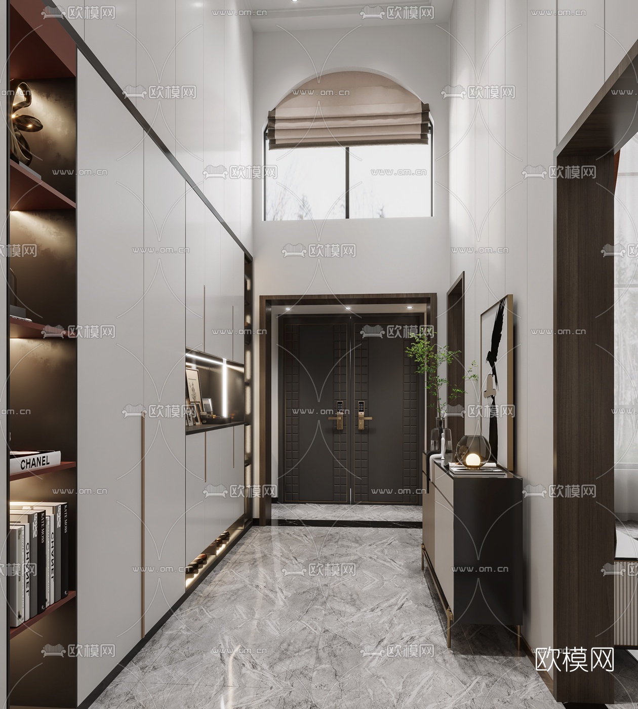 现代别墅客厅3d模型