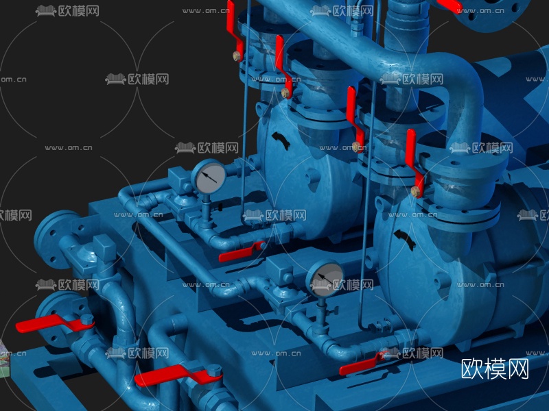 现代水管工业设备3d模型下载（渲染图10）