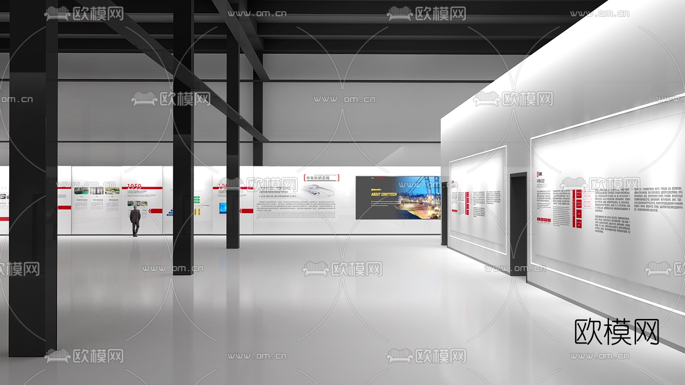 现代中车科研展厅3d模型