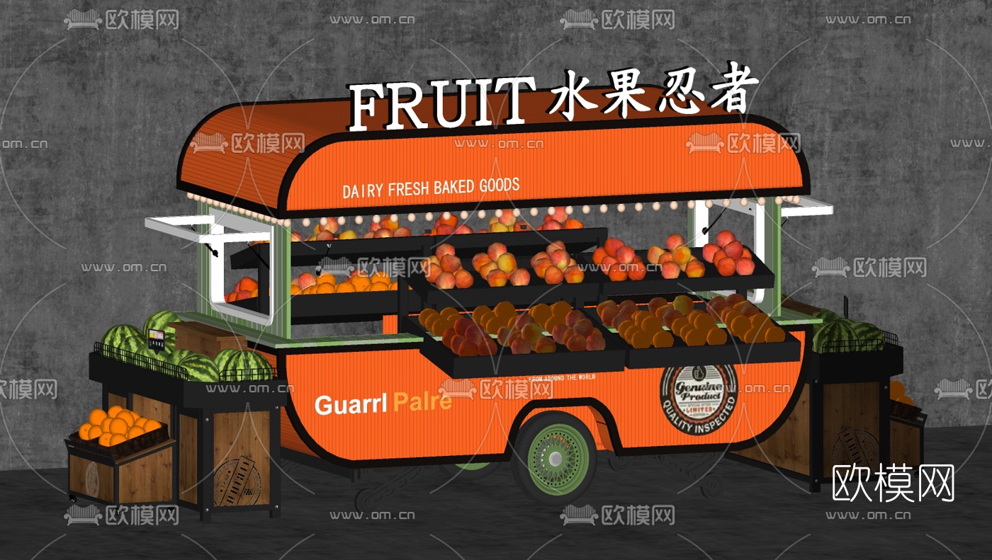 现代售货车su模型