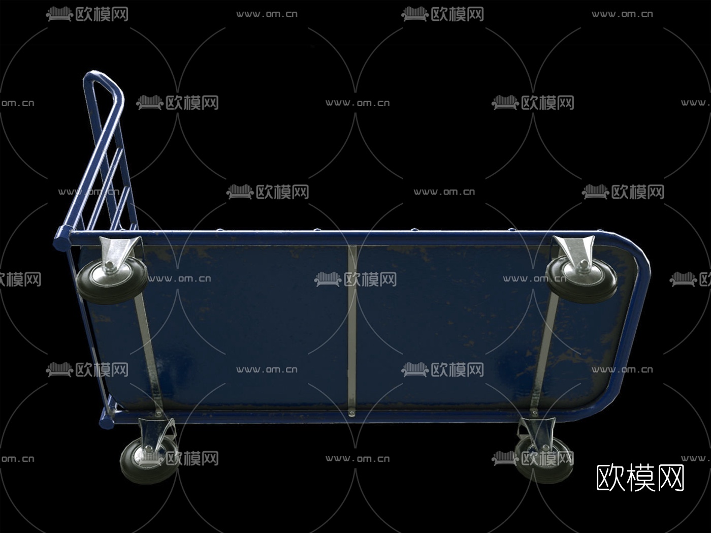 现代手推车3d模型