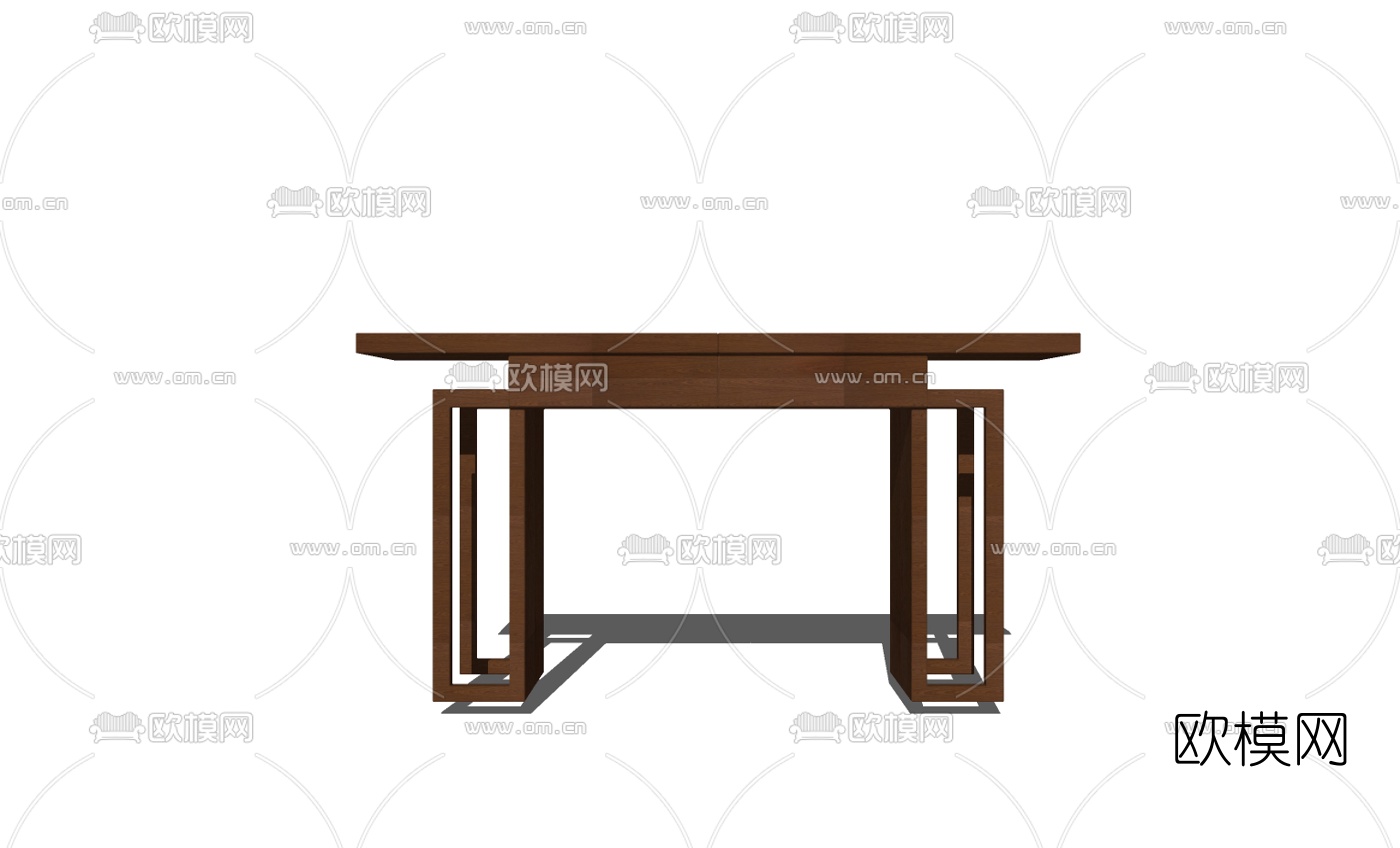 中式端景条案免费su模型下载