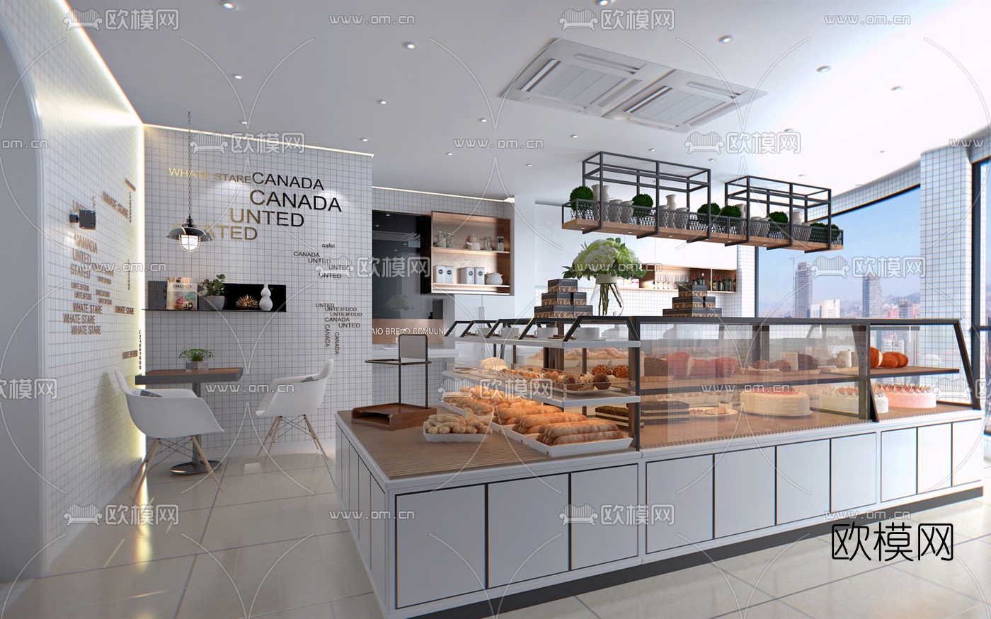 现代面包店3d模型