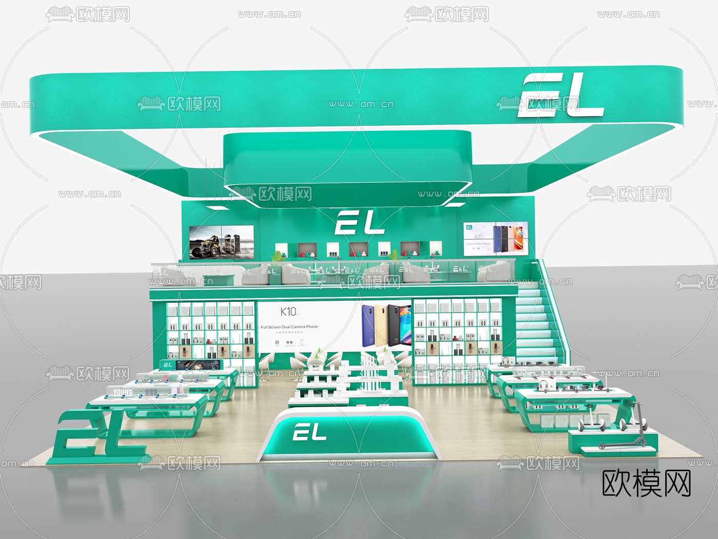 现代手机专卖店3d模型