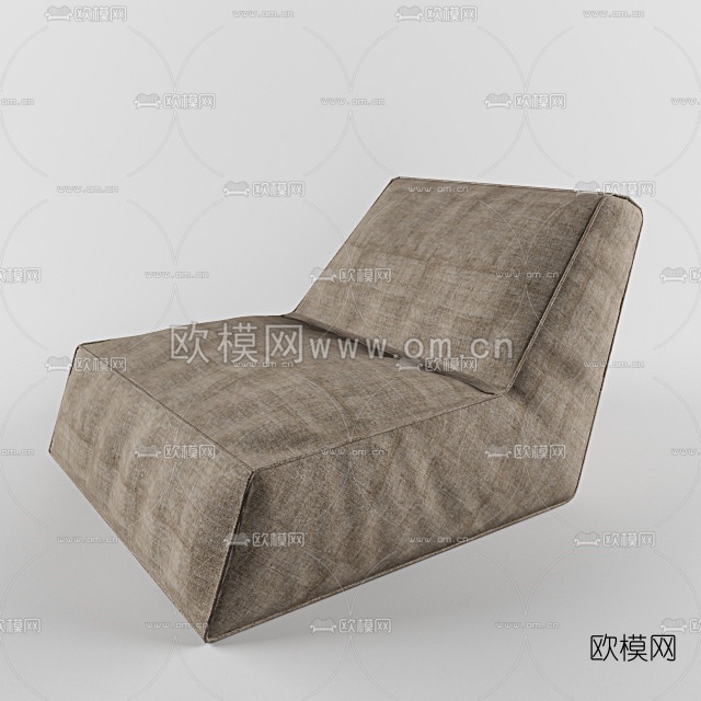 现代布艺休闲懒人沙发3d模型