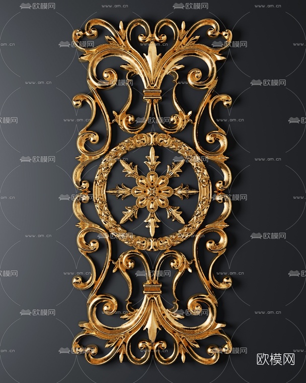 欧式金属雕花3D模型下载_ID10519712_3dmax免费模型-欧模网