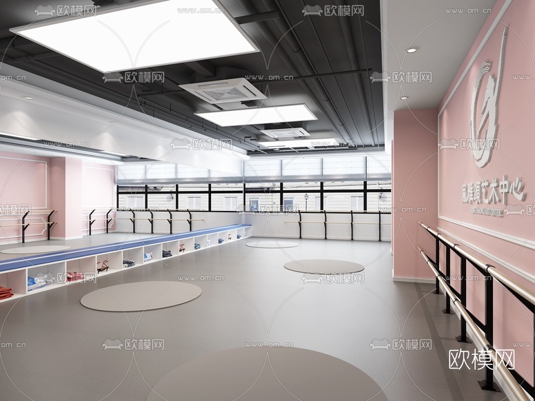 现代艺术中心舞蹈室3d模型下载(渲染图1)