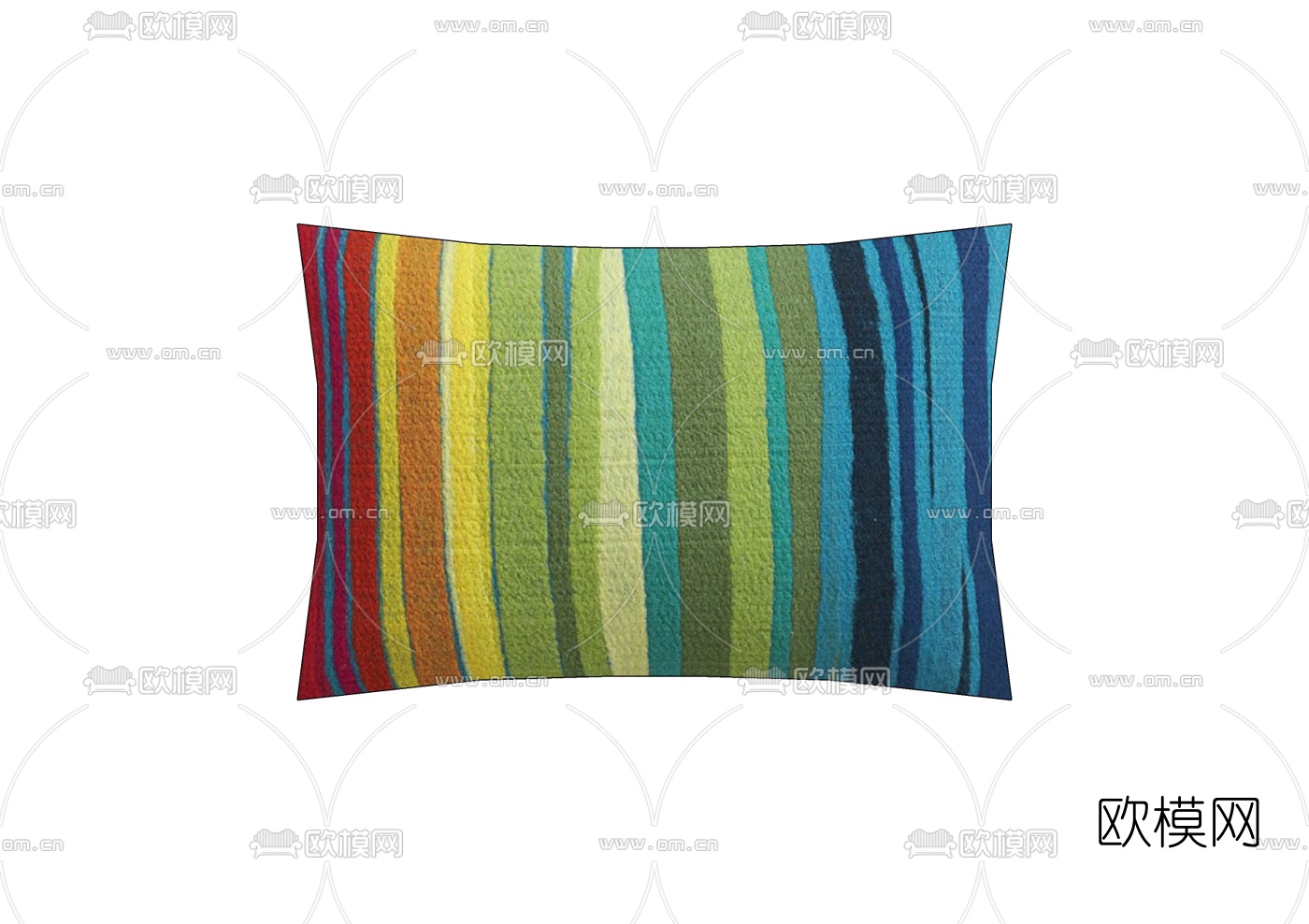 现代条纹布艺抱枕免费su模型下载