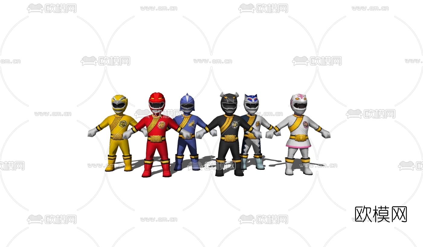 现代百兽战队免费su模型下载