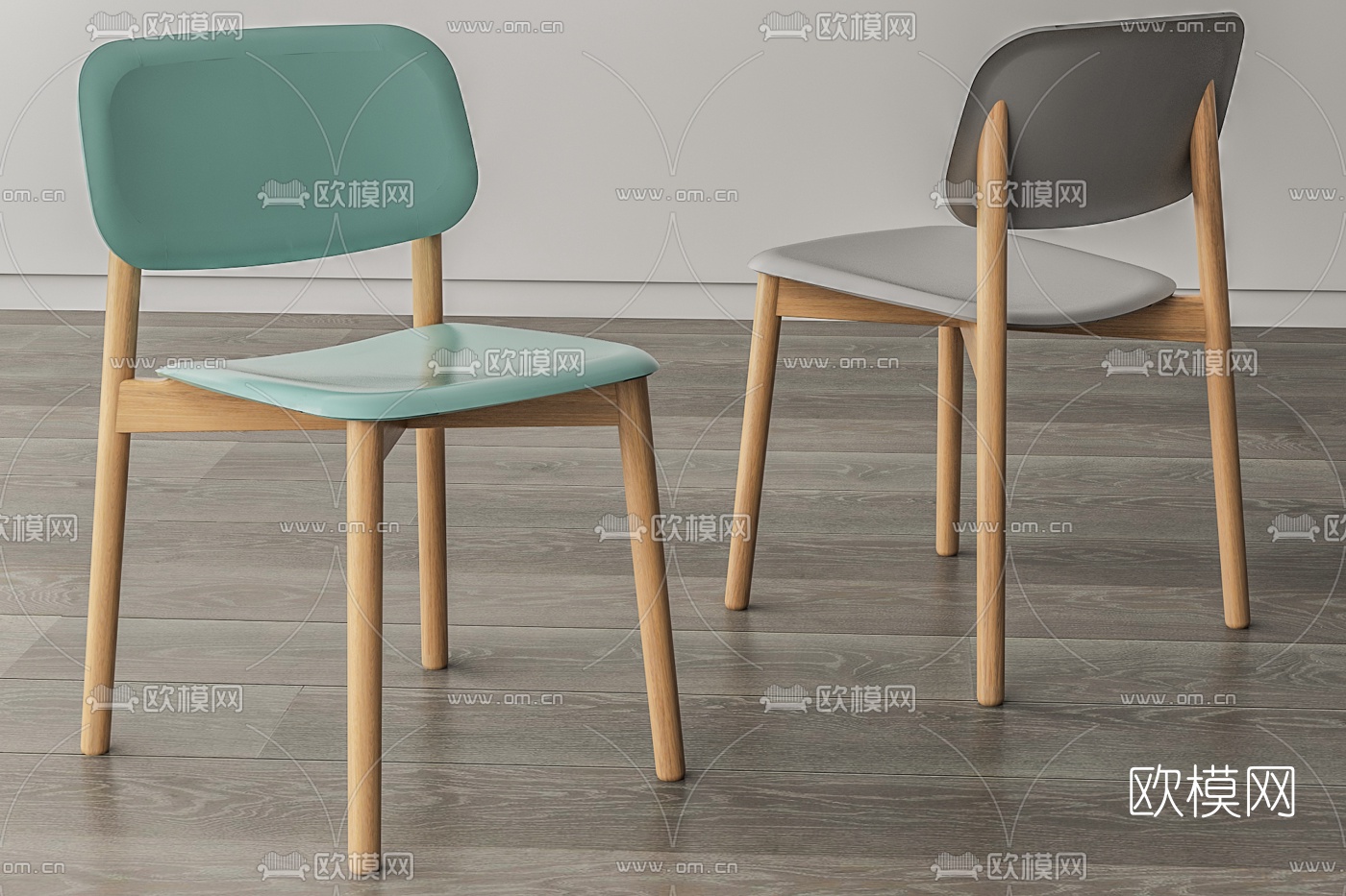 北欧餐椅3d模型下载
