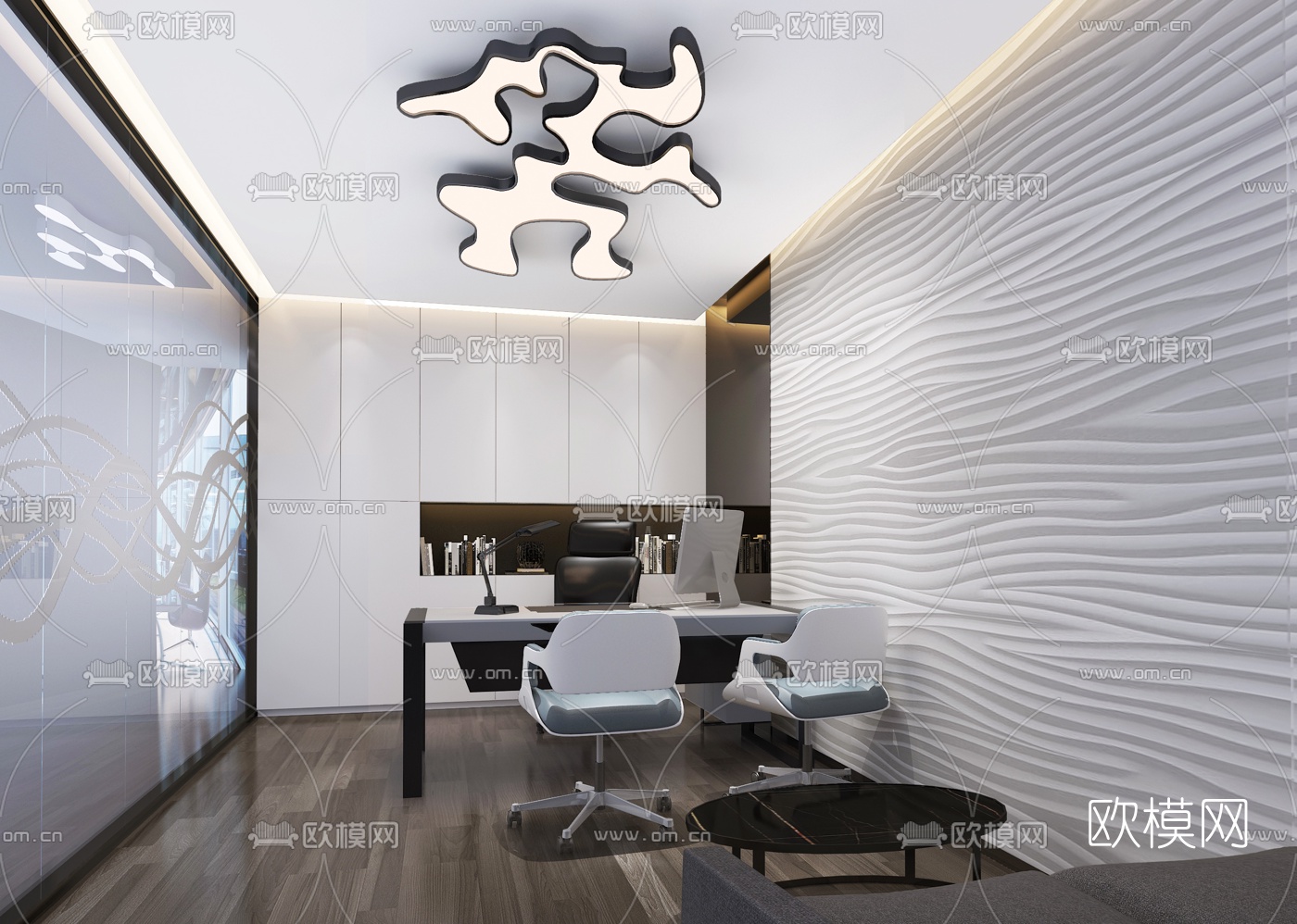 现代经理办公室3D模型