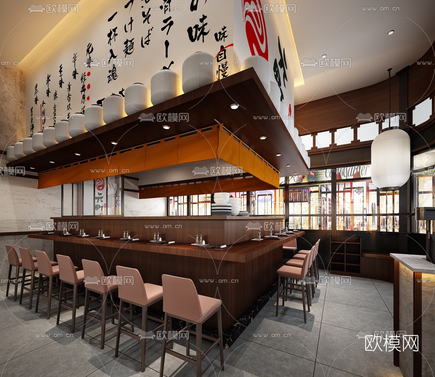 日式料理店3d模型